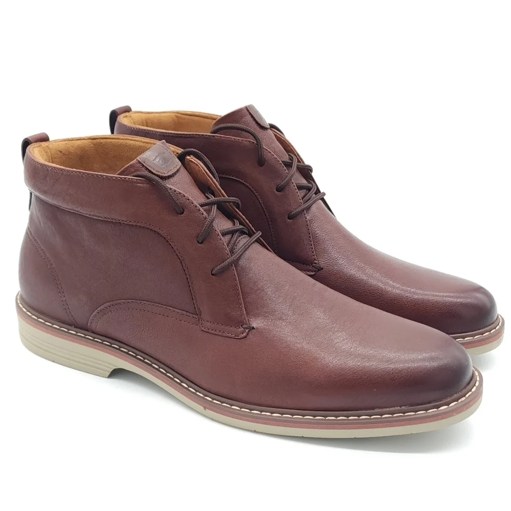 Florsheim Norwalk Plain Toe Chukka Boot Cognac Men's Size 12 Wide